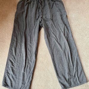 Mens gray xl stafford JCPenney pajama sleep lounge pants elastic tie waist